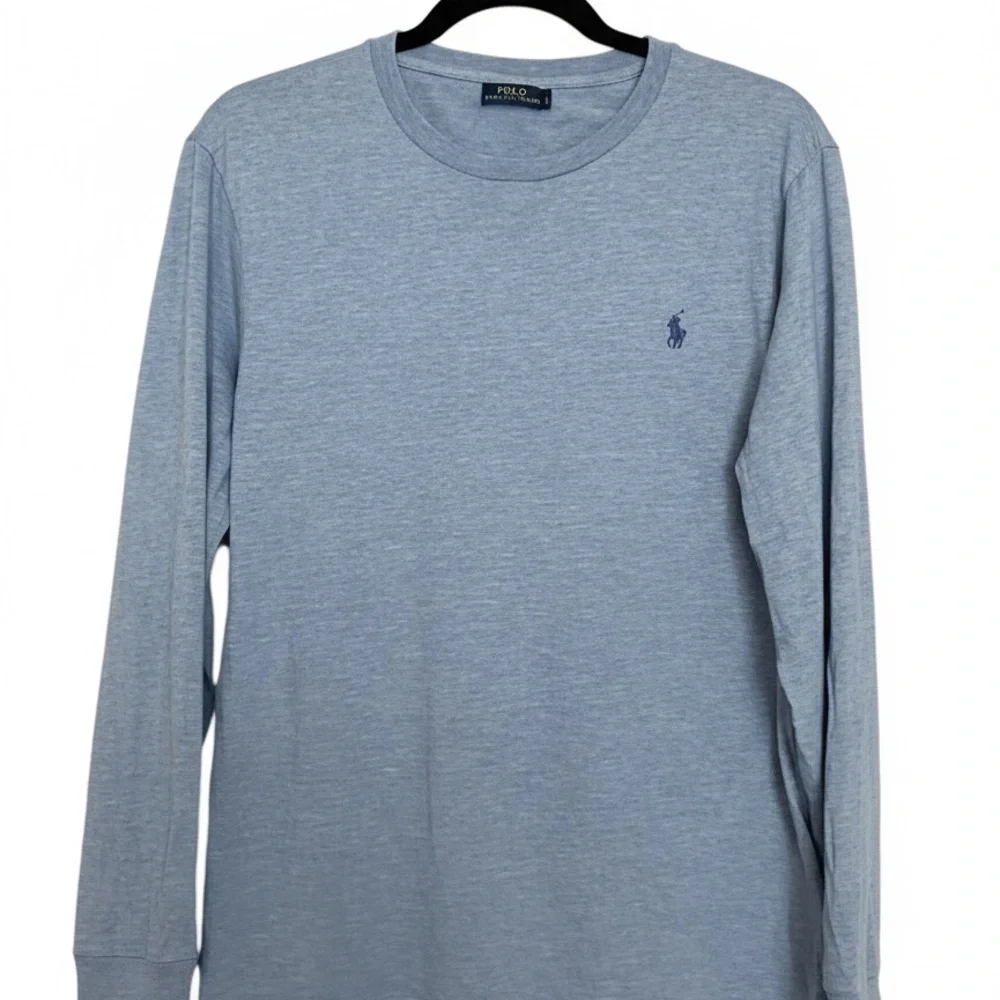 Polo by Ralph Lauren Men's Light Blue Long Sleeve Shirt, size large